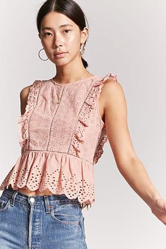 Forever21 Scalloped Eyelet Top