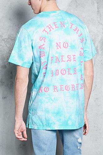 Forever21 No False Idols Tie-dye Tee