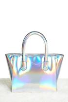Forever21 Faux Leather Iridescent Satchel