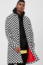 Forever21 Longline Checkered Twill Jacket