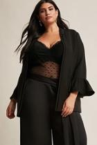 Forever21 Plus Size Textured Bell-sleeve Blazer