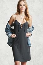Forever21 Ribbed Lace-up Cami Dress