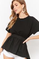 Forever21 Contrast Tie-back High-low Top