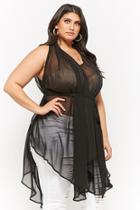 Forever21 Plus Size Belted Sheer Tunic
