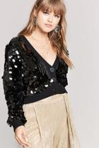 Forever21 Sequin Knit Cardigan