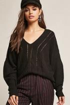 Forever21 Pointelle Dolman-sleeve Sweater