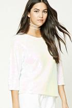 Forever21 Iridescent Sequin Boxy Top