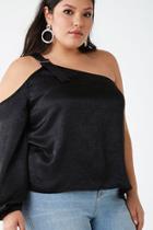Forever21 Plus Size Satin One-shoulder Top