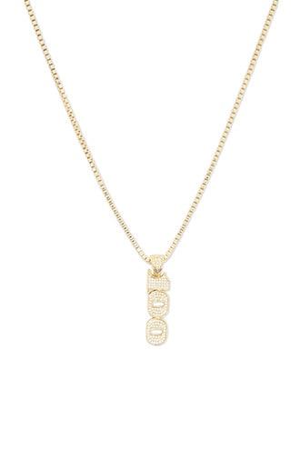 Forever21 Men King Ice Pendant Necklace