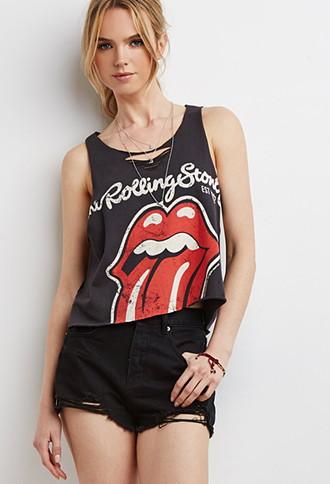 Forever21 Rolling Stones Shredded Tank