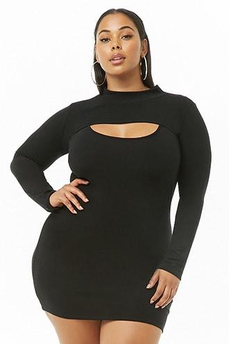 Forever21 Plus Size Mock Neck Combo Dress