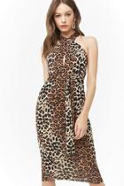 Forever21 Leopard Print Halter Dress