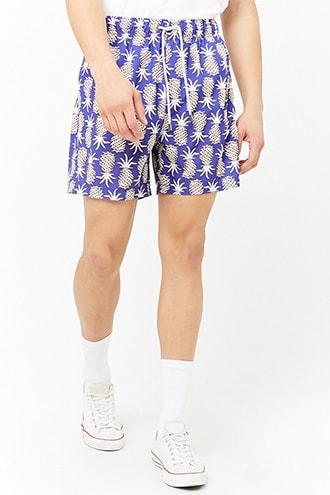 Forever21 Vintage Summer Pineapple Swim Trunks