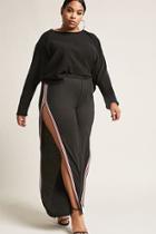 Forever21 Plus Size High-rise Stripe Split-leg Pants
