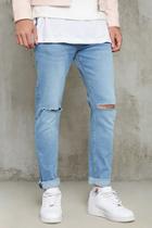 Forever21 Ripped Knee Slim-fit Jeans