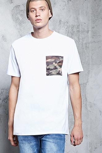 Forever21 Camo Pocket Tee