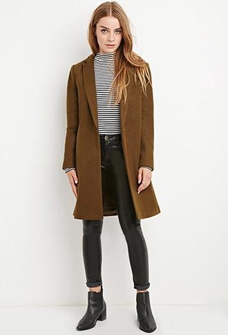 Forever21 Textured Boxy Overcoat