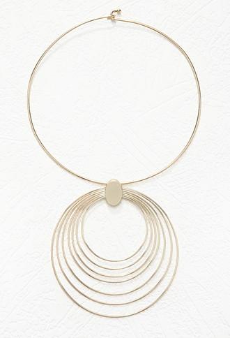 Forever21 Concentric Pendant Necklace
