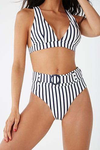 Forever21 Striped Two-piece Bikini Set