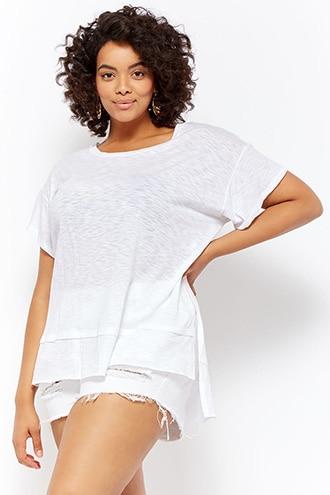 Forever21 Plus Size Burnout Slub Knit Tee