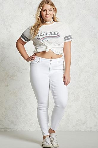 Forever21 Plus Size High-rise Denim Pants