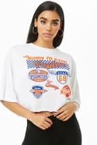Forever21 Born To Ride Graphic Crop Top