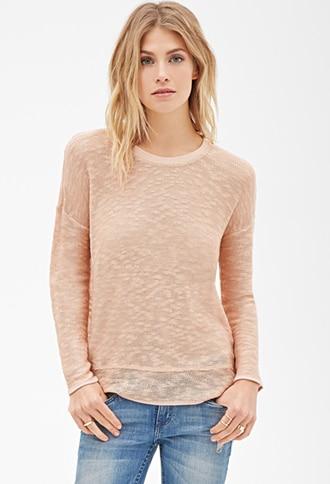 Forever21 Contemporary Slub Knit Sweater