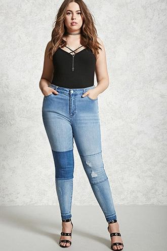 Forever21 Plus Size Reworked Jeans