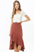 Forever21 Asymmetrical Belted High-low Skirt