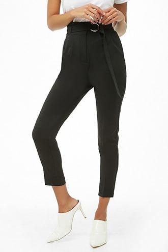 Forever21 Cropped Paperbag Pants