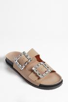 Forever21 L4l By Lust For Life Faux Leather & Gem Sandals