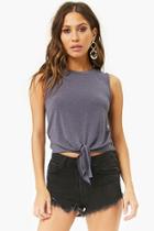 Forever21 Knotted French Terry Tank Top