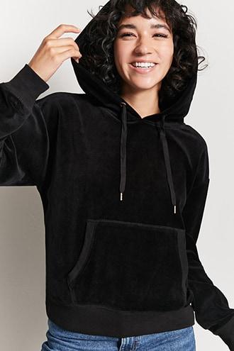 Forever21 Smooth Velvet Hoodie