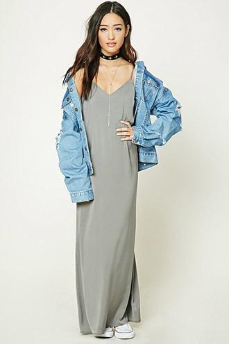 Forever21 Satin V-neck Cami Dress