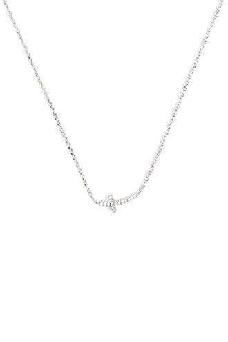 Forever21 Cz Stone Cross Pendant Necklace