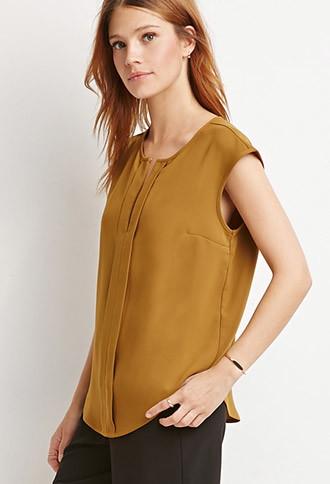 Love21 Women's  Keyhole Neck Top