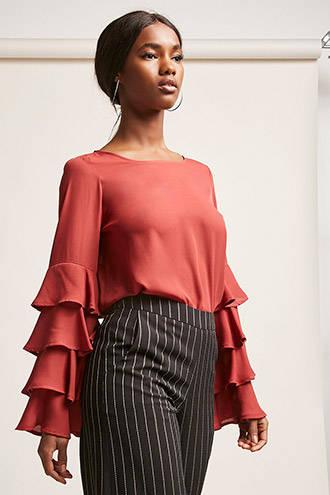 Forever21 Tiered Chiffon Top