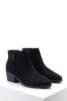 Forever21 Women's  Faux Suede Side-zip Booties