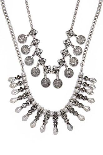 Forever21 Burnished Ornate Necklace Set