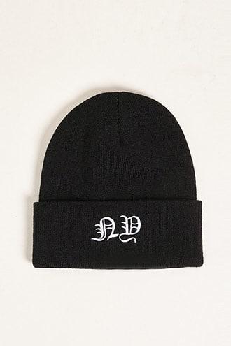 Forever21 Men Ny Embroidered Beanie
