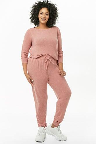 Forever21 Plus Size Brushed Knit Top & Joggers Set