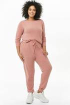 Forever21 Plus Size Brushed Knit Top & Joggers Set