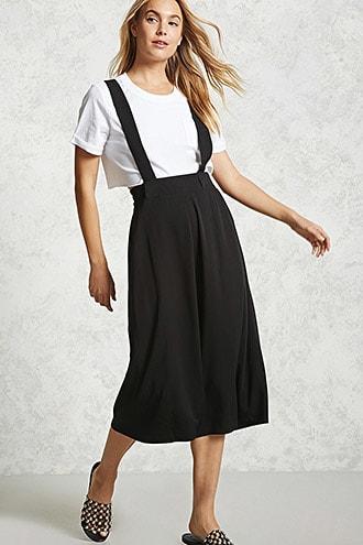 Forever21 High-waist Culotte Overalls