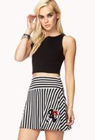 Forever21 Darling Striped Skater Skirt