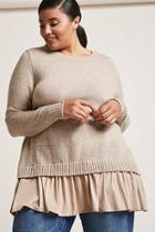 Forever21 Plus Size Faux Suede Combo Sweater