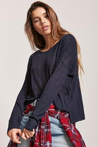 Forever21 Shadow-striped Sweater