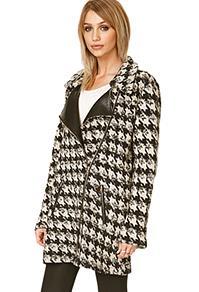 Forever21 Oversized Houndstooth Coat