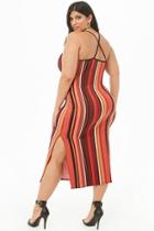 Forever21 Plus Size Multicolor Striped Cami Midi Dress