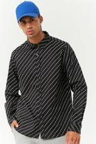 Forever21 Diagonal Striped Slim-fit Shirt