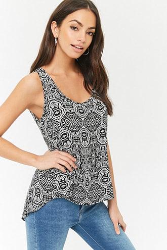 Forever21 Abstract Vented Top